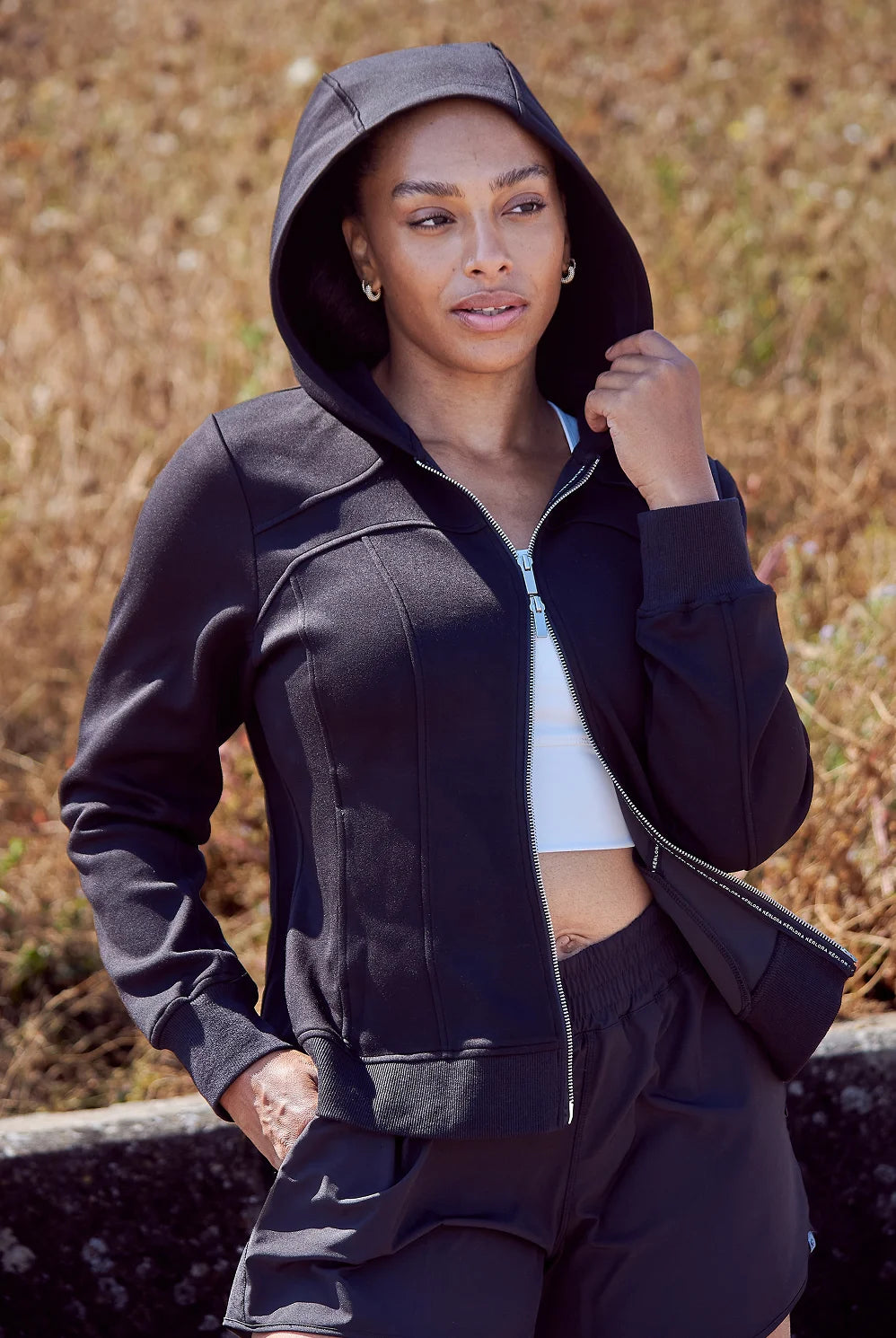 Black Fitted Hoodie