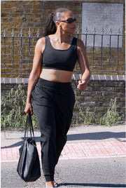 Black Wrap Waist Leggings
