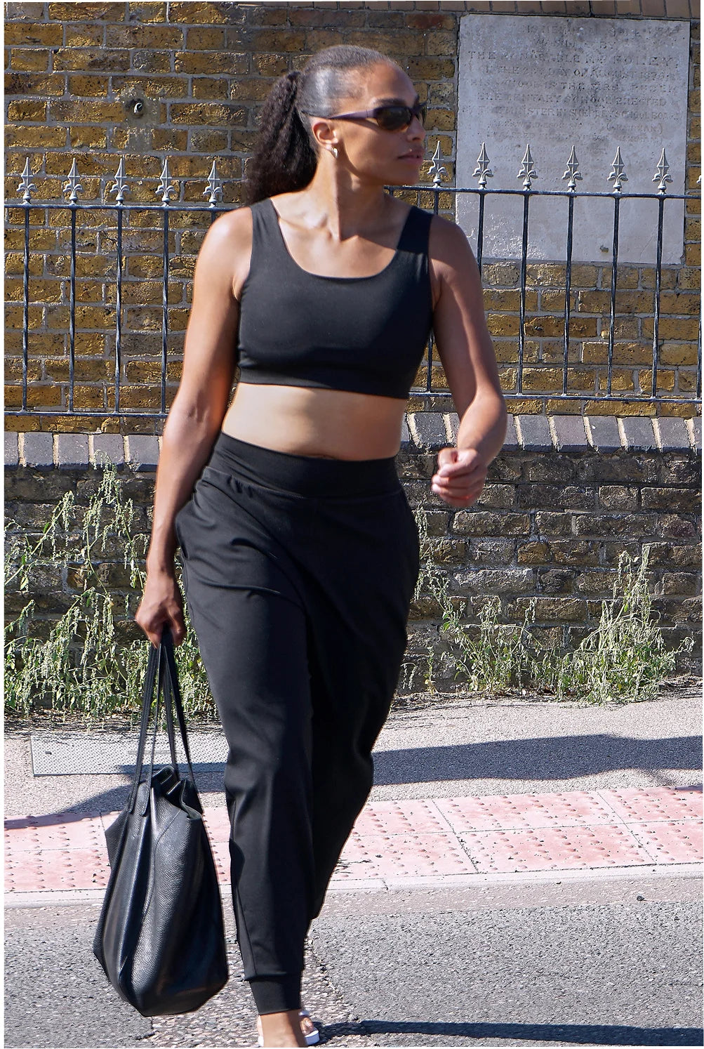 Black Wrap Waist Leggings