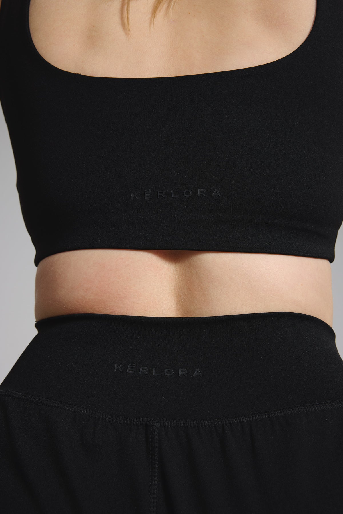 Black Scoop Neck and Back Sports Bra