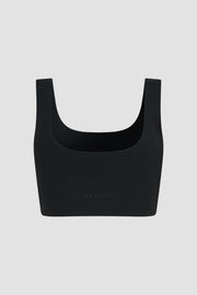 Black Scoop Neck and Back Sports Bra