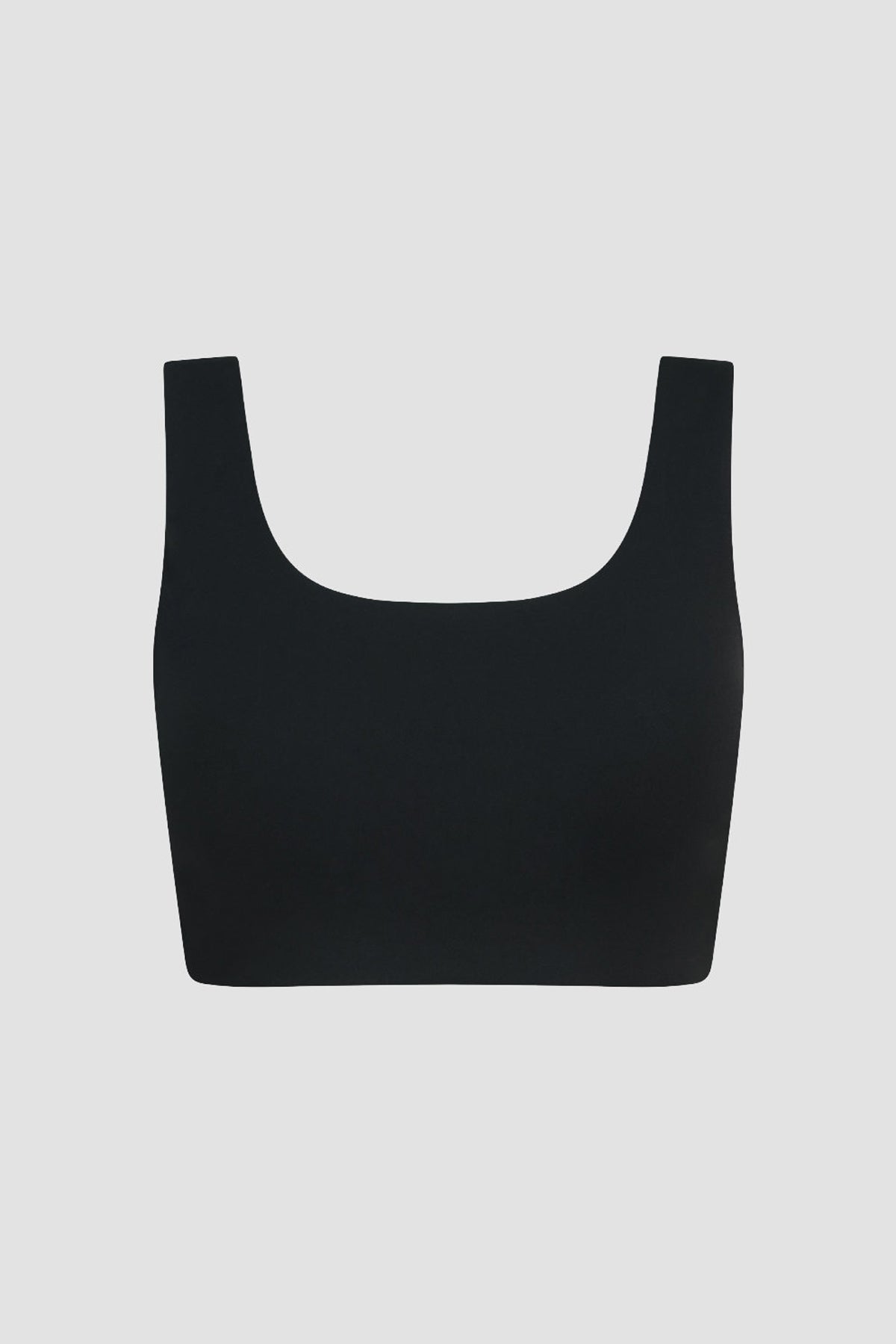 Black Scoop Neck and Back Sports Bra