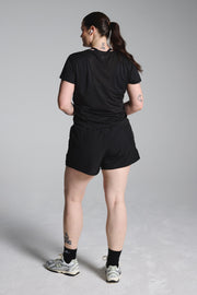 Black Mesh Running Tshirt