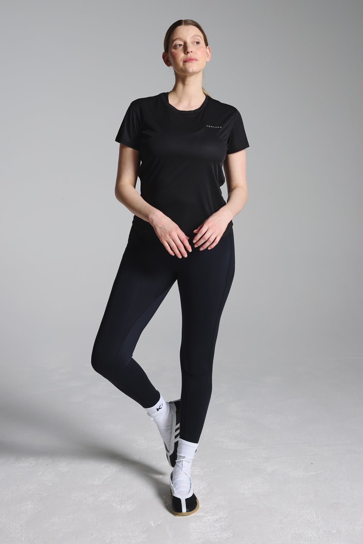 Black Mesh Running Tshirt