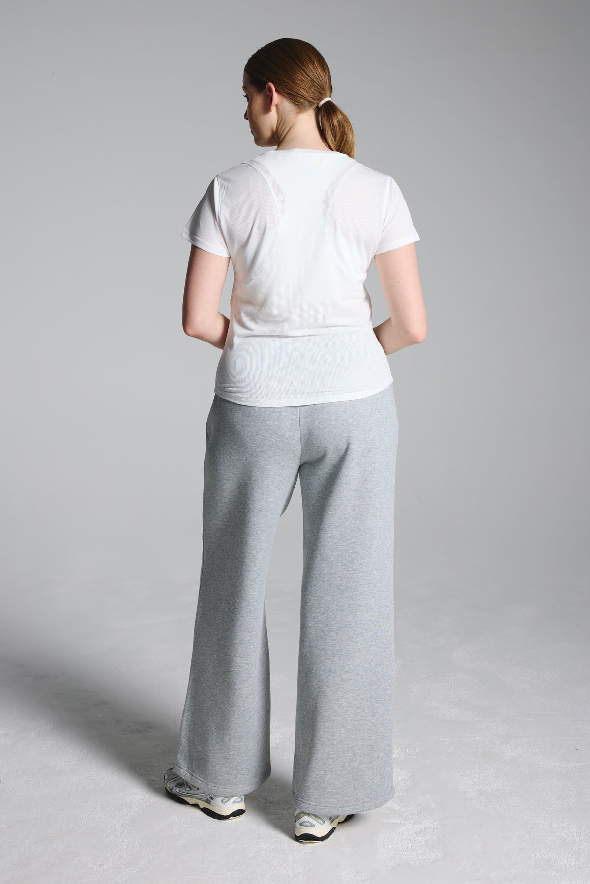 White Mesh Running Tshirt