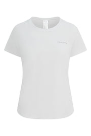 White Mesh Running Tshirt