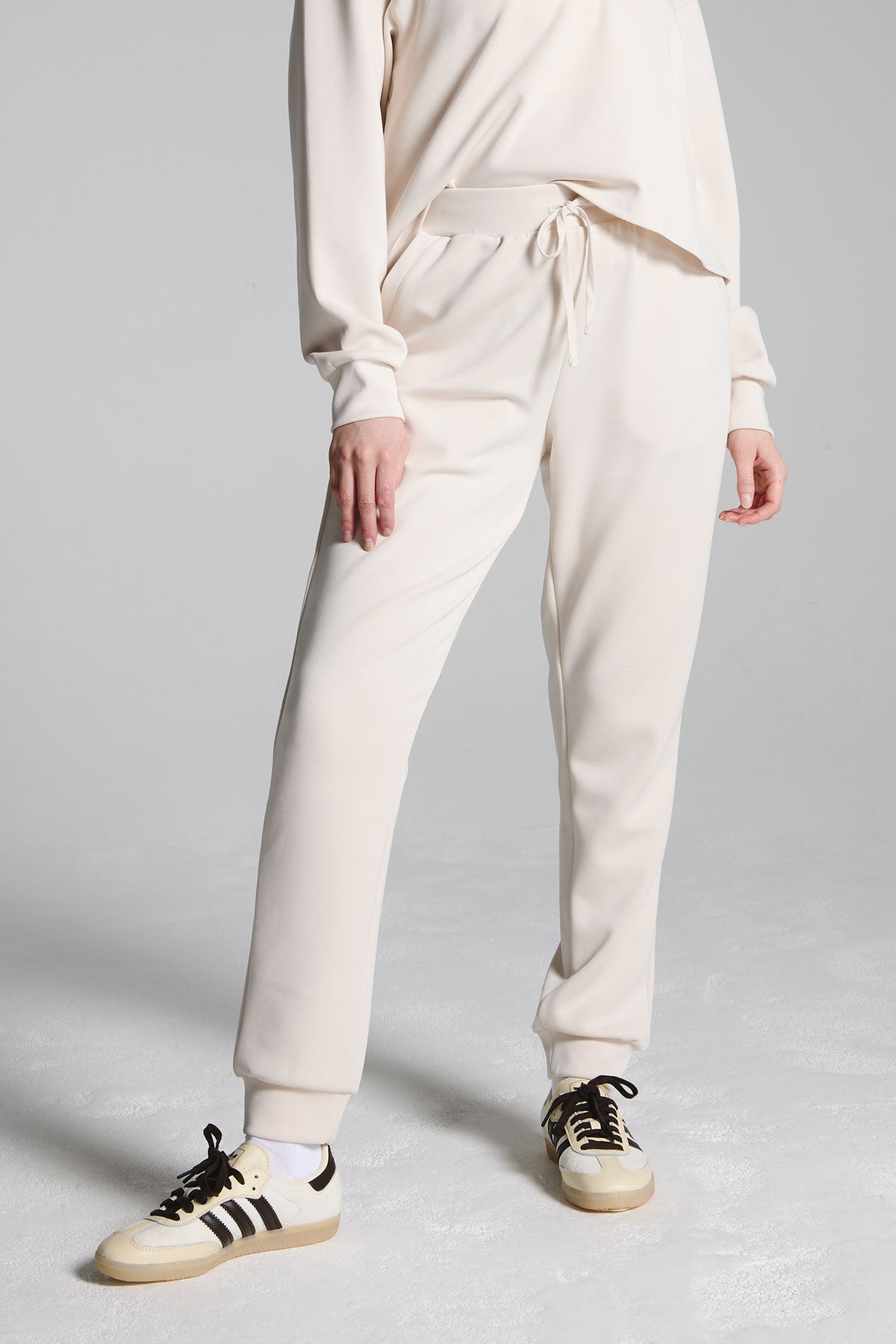Cream Sand Washed Modal Mix Joggers