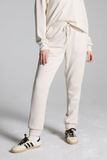 Cream Sand Washed Modal Mix Joggers