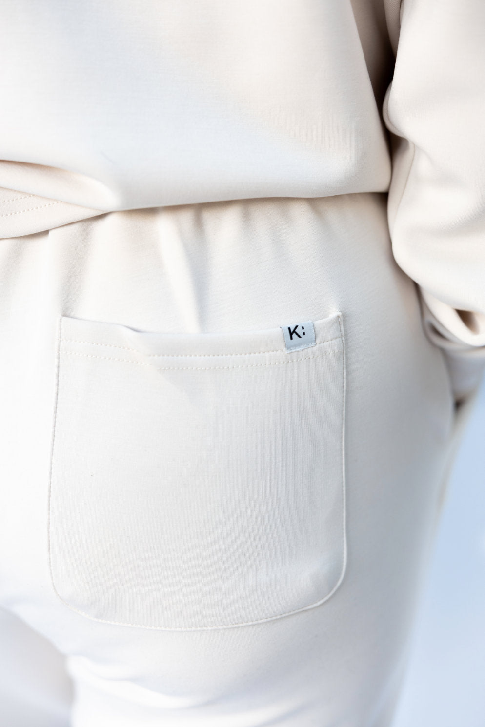 Cream Sand Washed Modal Mix Joggers