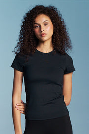 Black Fitted Performance Tshirt