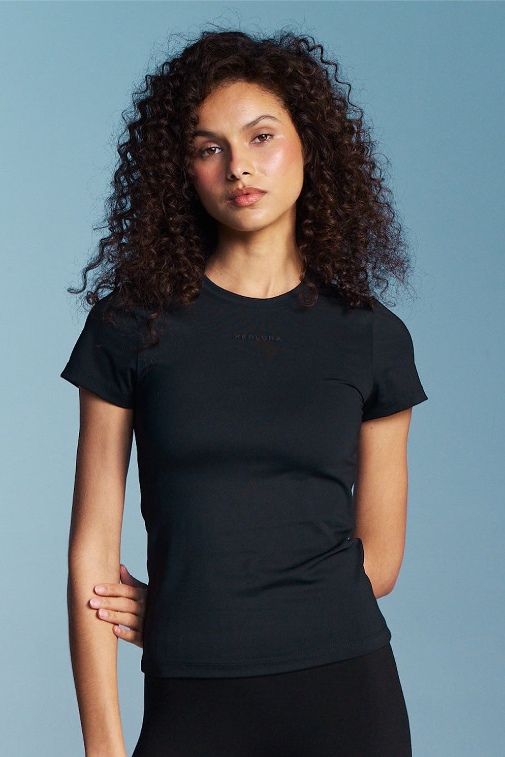 Black Fitted Performance Tshirt