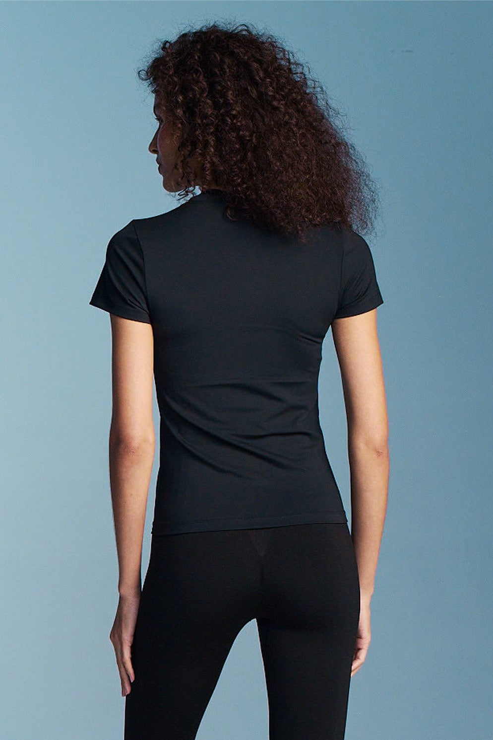 Black Fitted Performance Tshirt