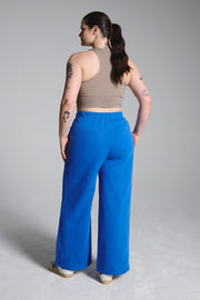 Blue Wide Leg Fleece Lined Lounge Joggers