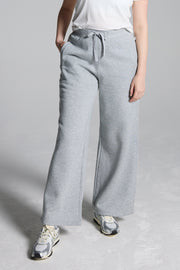 Grey Wide Leg Fleece Lined Lounge Joggers