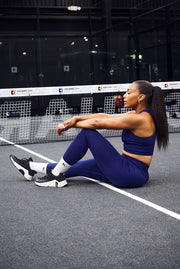Lazuli Blue Seamless Leggings with Bum Scrunch