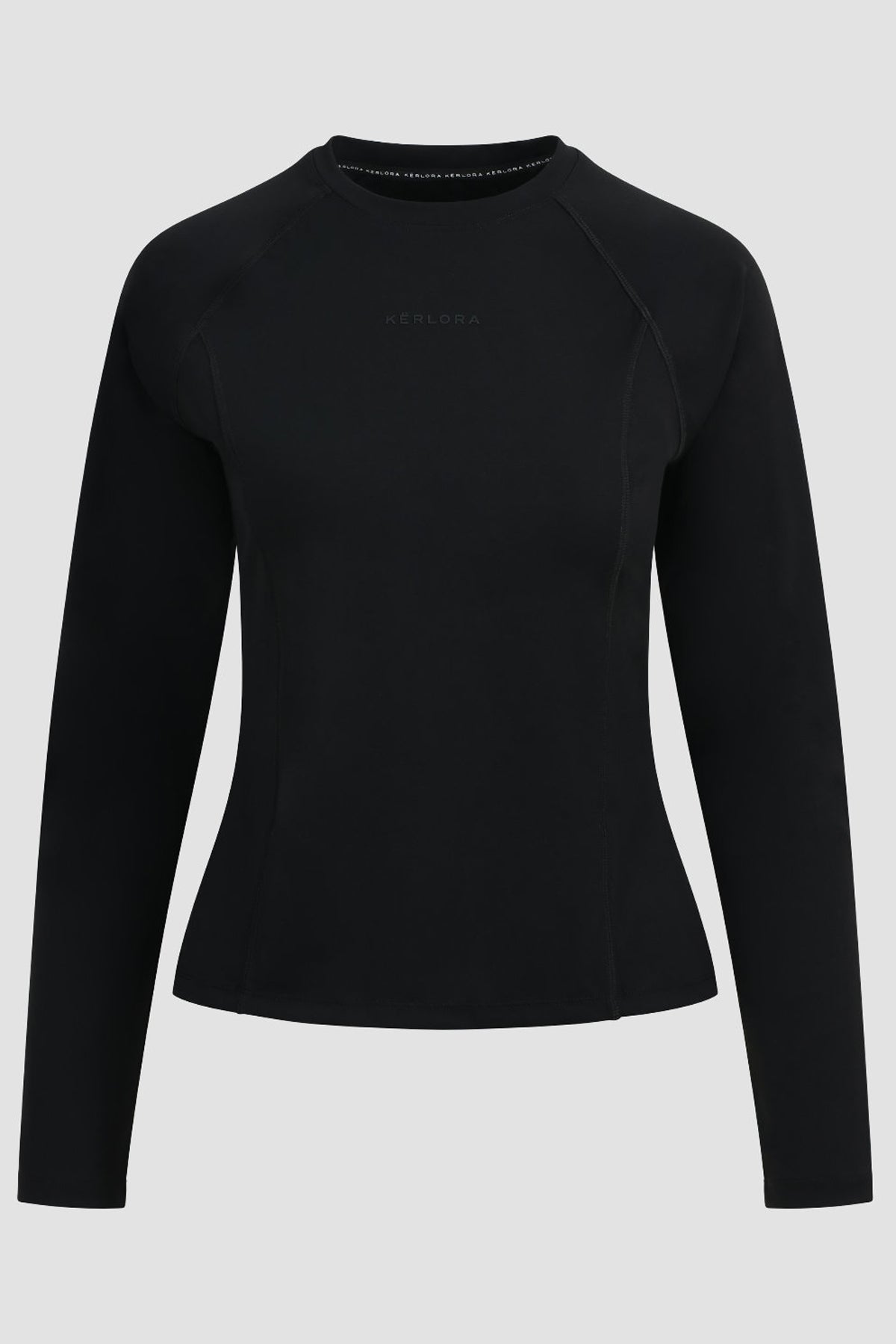 Black Long Sleeve Performance Top With Cut Out Back