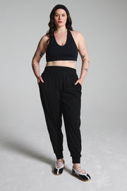 Black High Rise Performance Pants