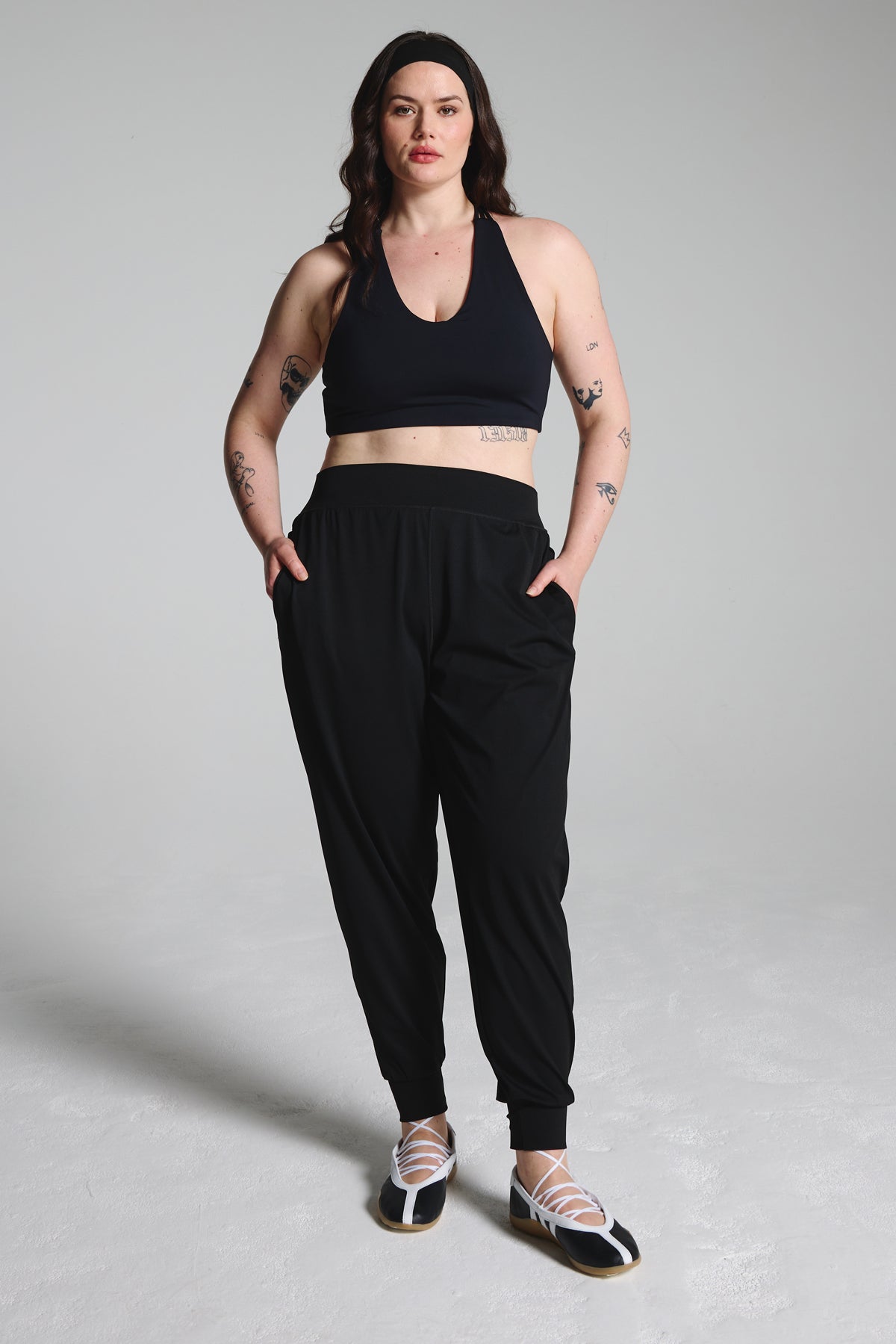 Black High Rise Performance Pants