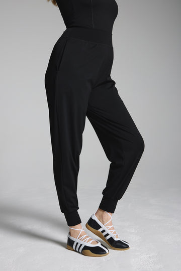 Black High Rise Performance Pants
