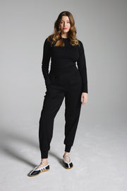 Black High Rise Performance Pants