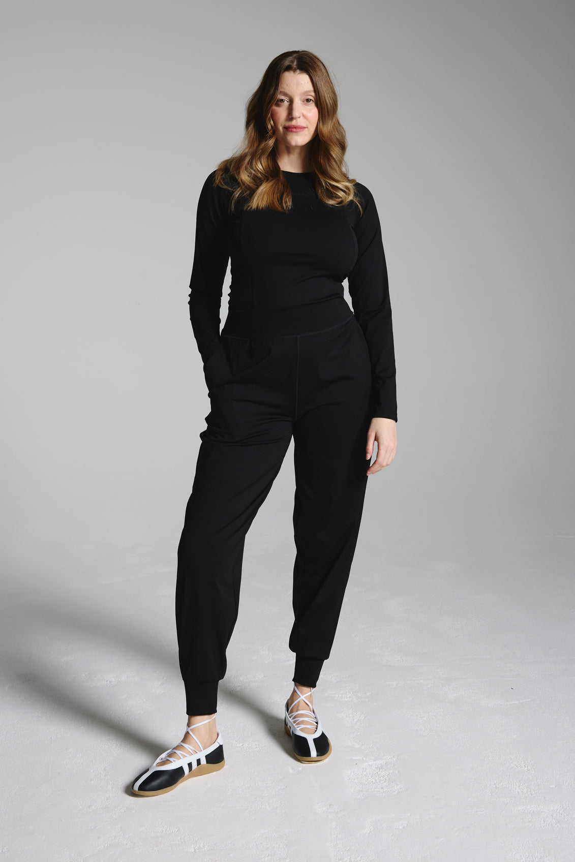 Black High Rise Performance Pants