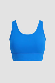 Cyan Scoop Racer Back Sports Bra