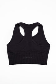 Black Seamless Racer Back Sports Bra