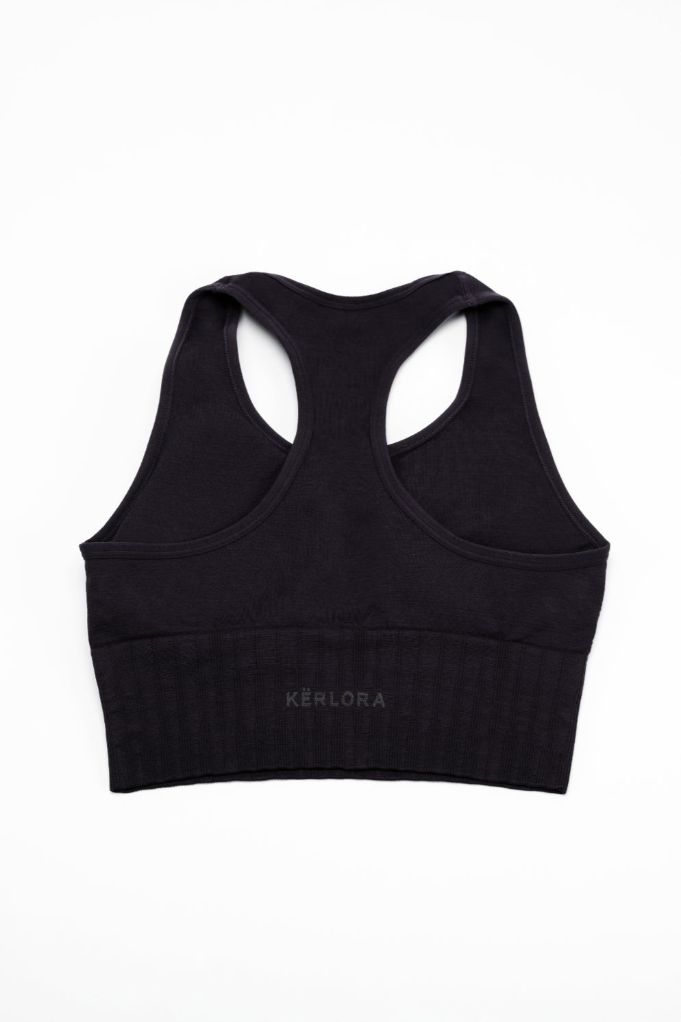 Black Seamless Racer Back Sports Bra