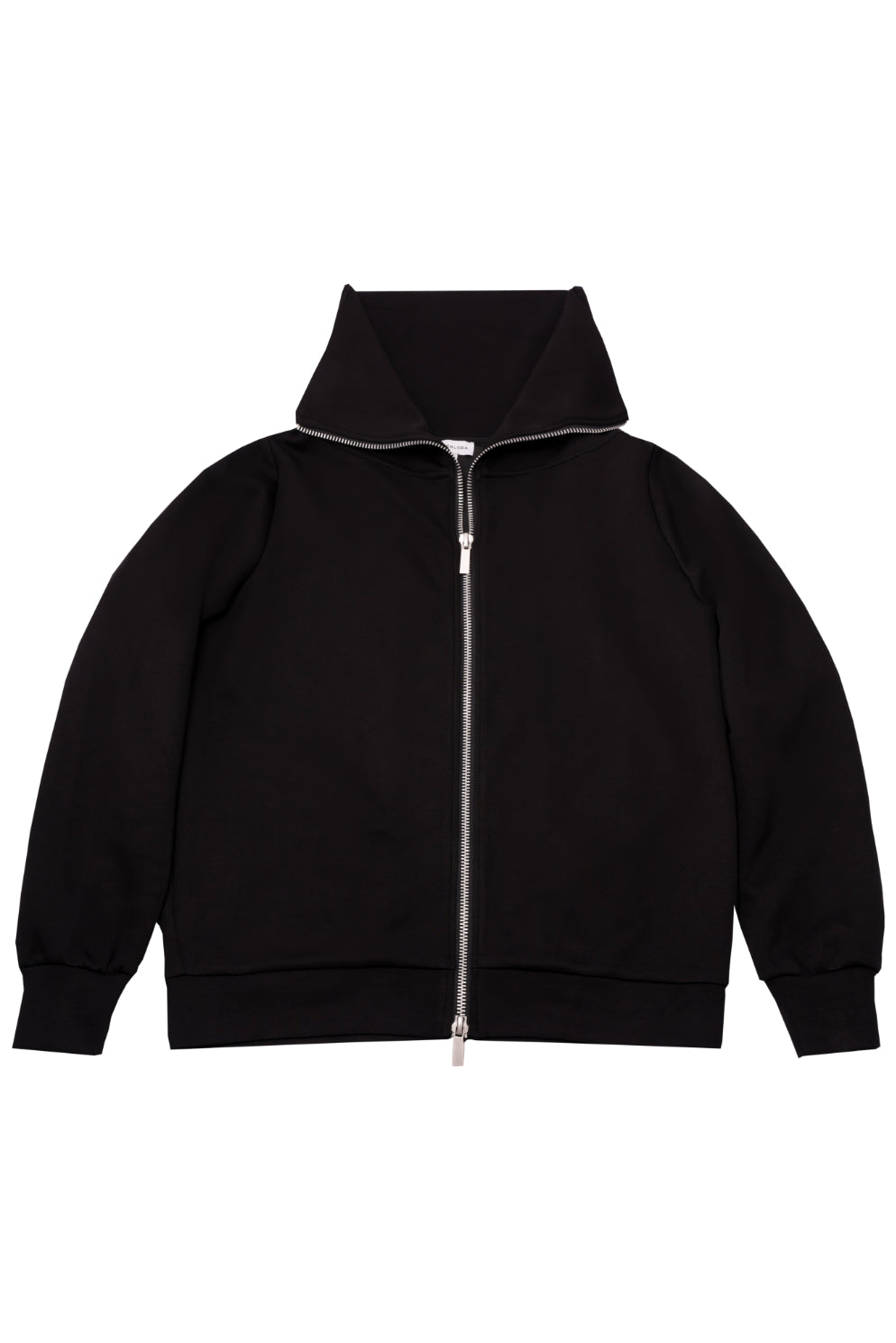 Black Double Zip High Collar Jacket