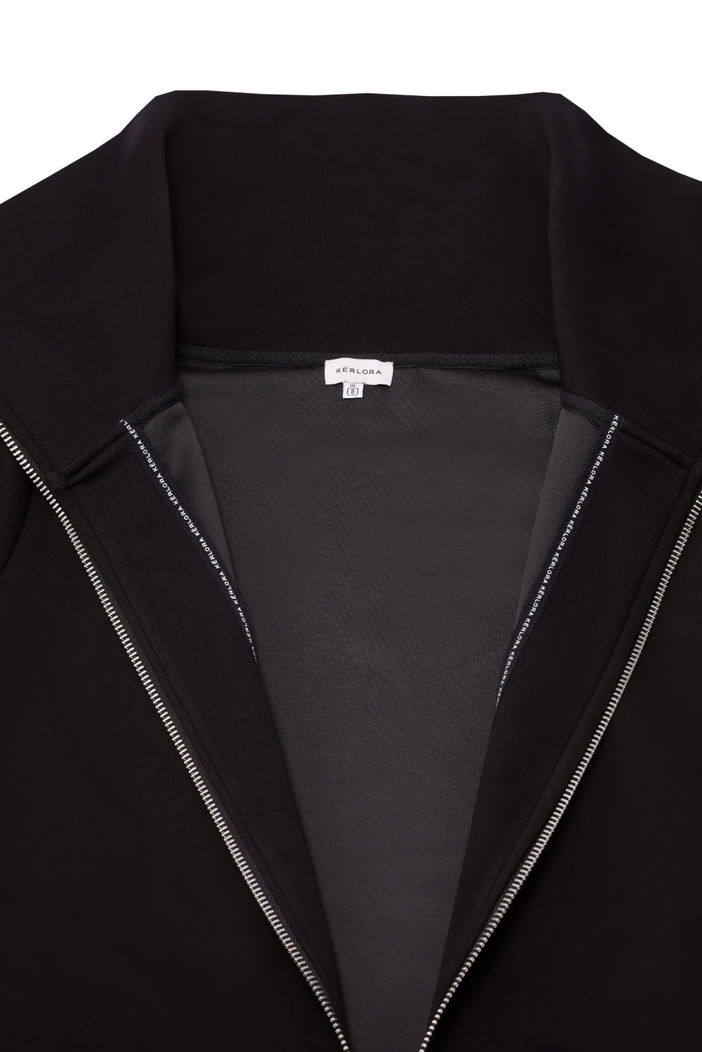 Black Double Zip High Collar Jacket