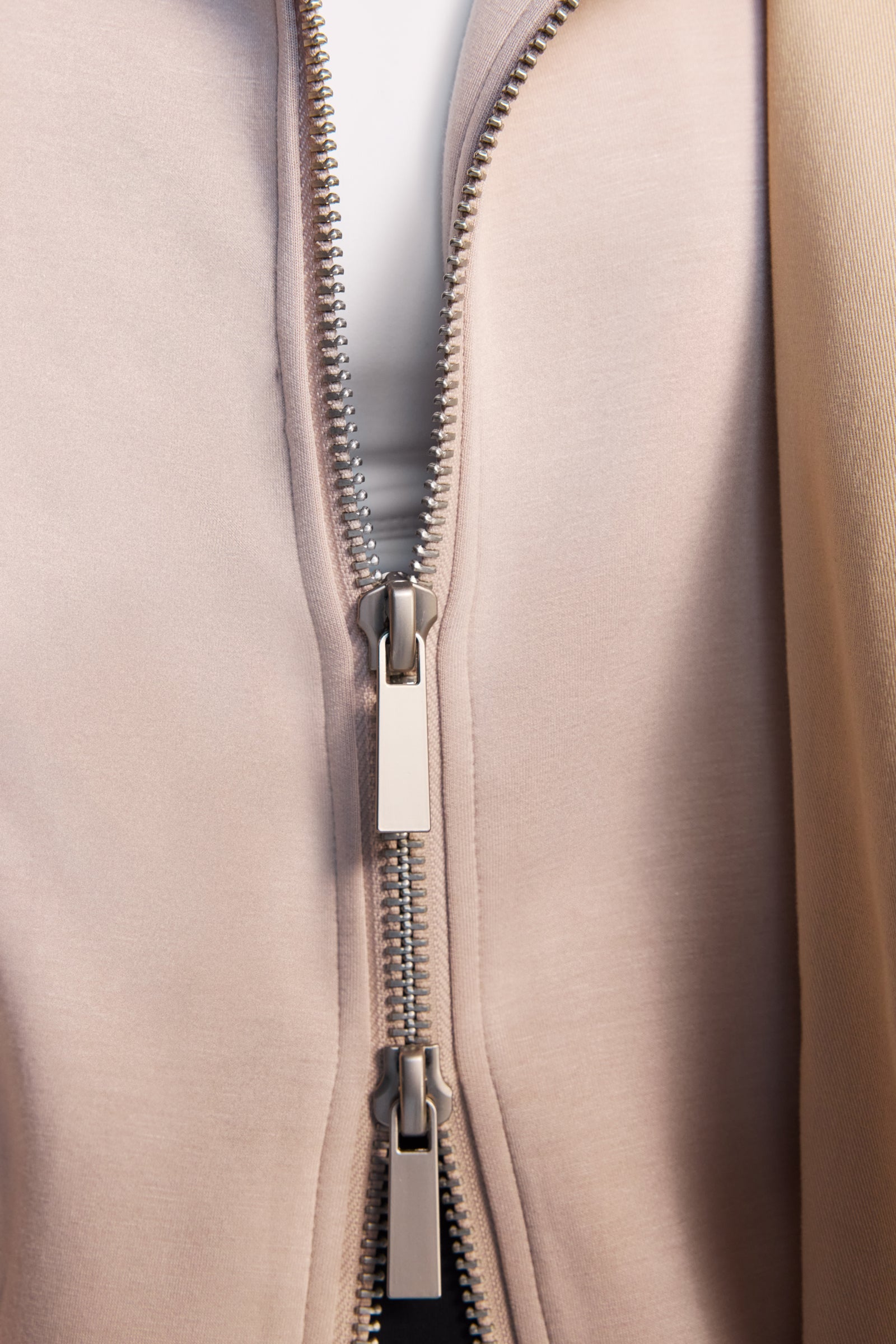 Shell Double Zip High Collar Jacket