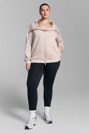 Shell Double Zip High Collar Jacket