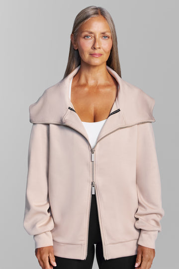 Shell Double Zip High Collar Jacket