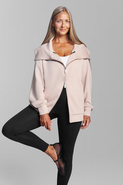 Shell Double Zip High Collar Jacket