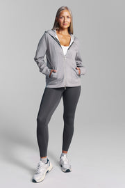 Grey Fitted Hoodie