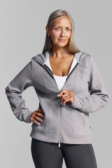 Grey Fitted Hoodie