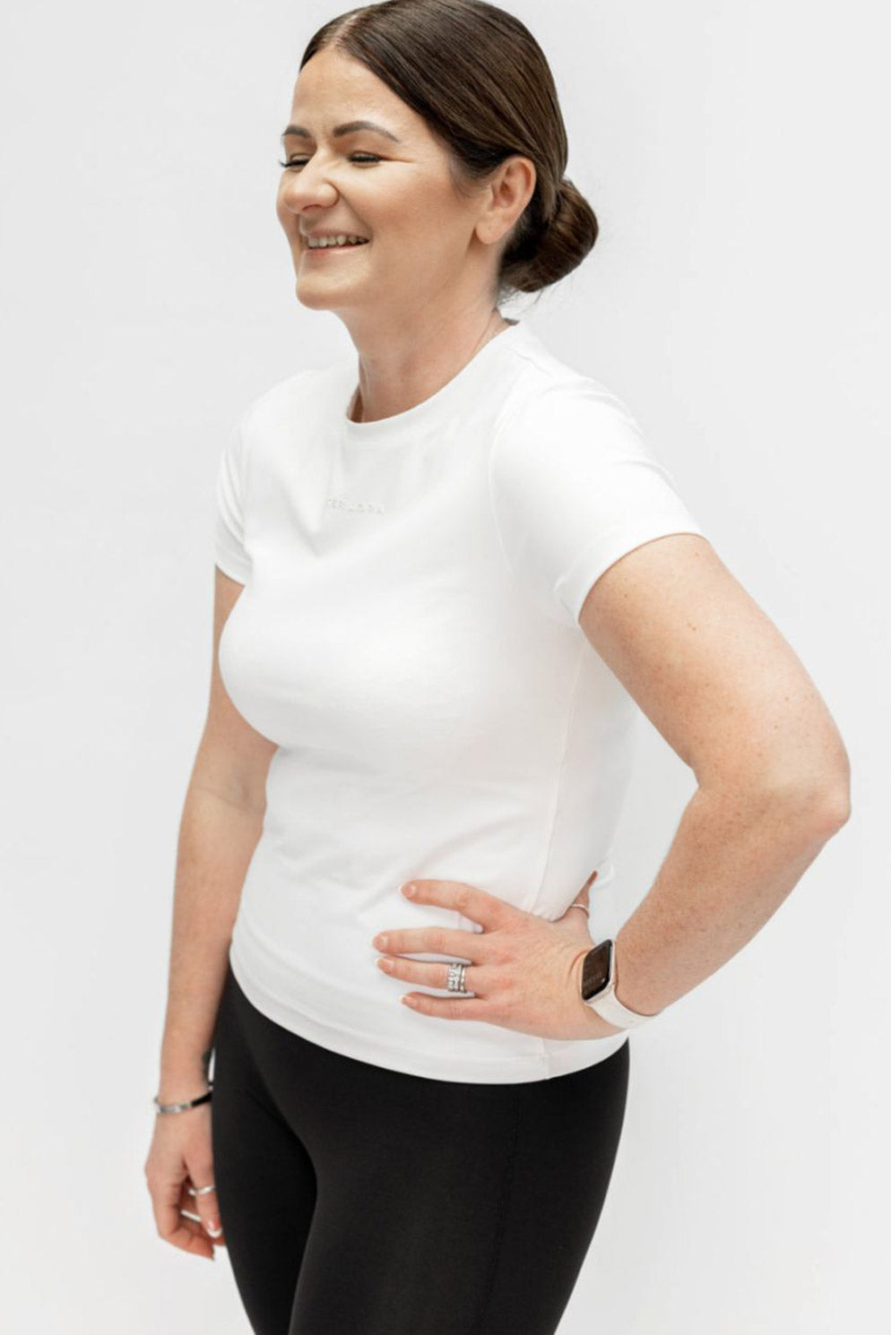 White Fitted Performance Tshirt