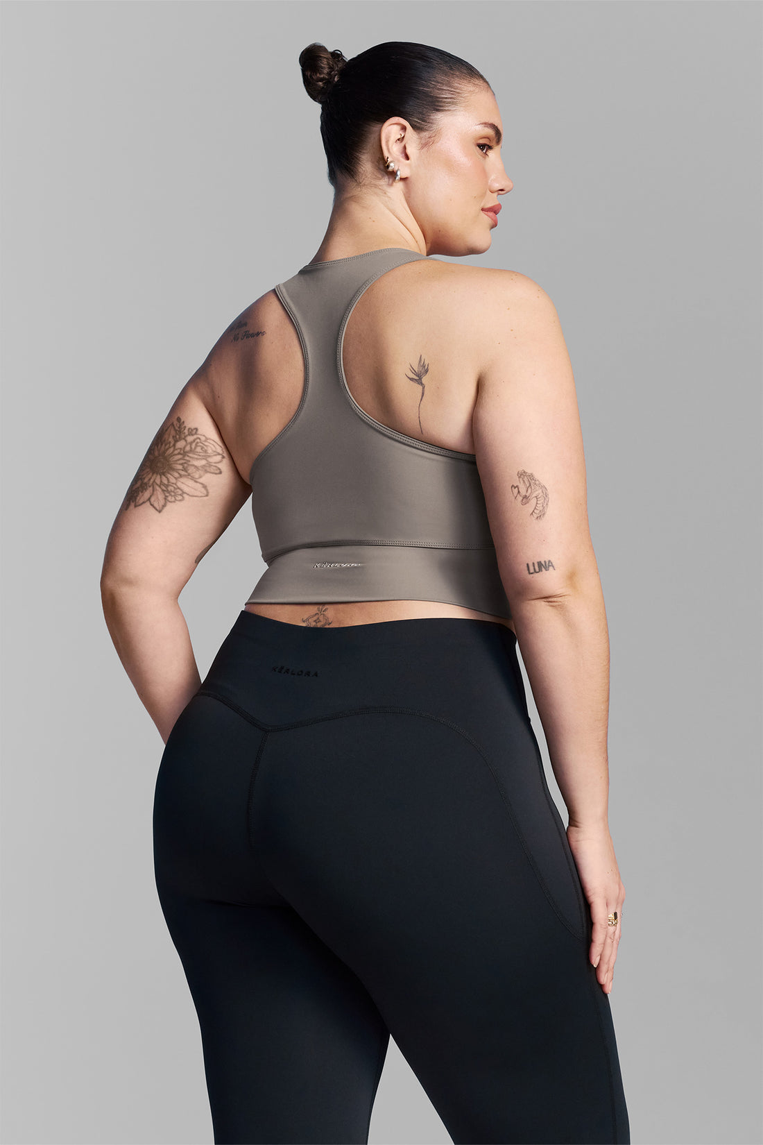 Mushroom Longline Racer Back Sports Bra