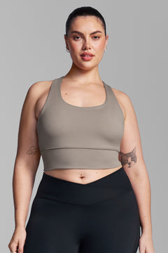 Mushroom Longline Racer Back Sports Bra
