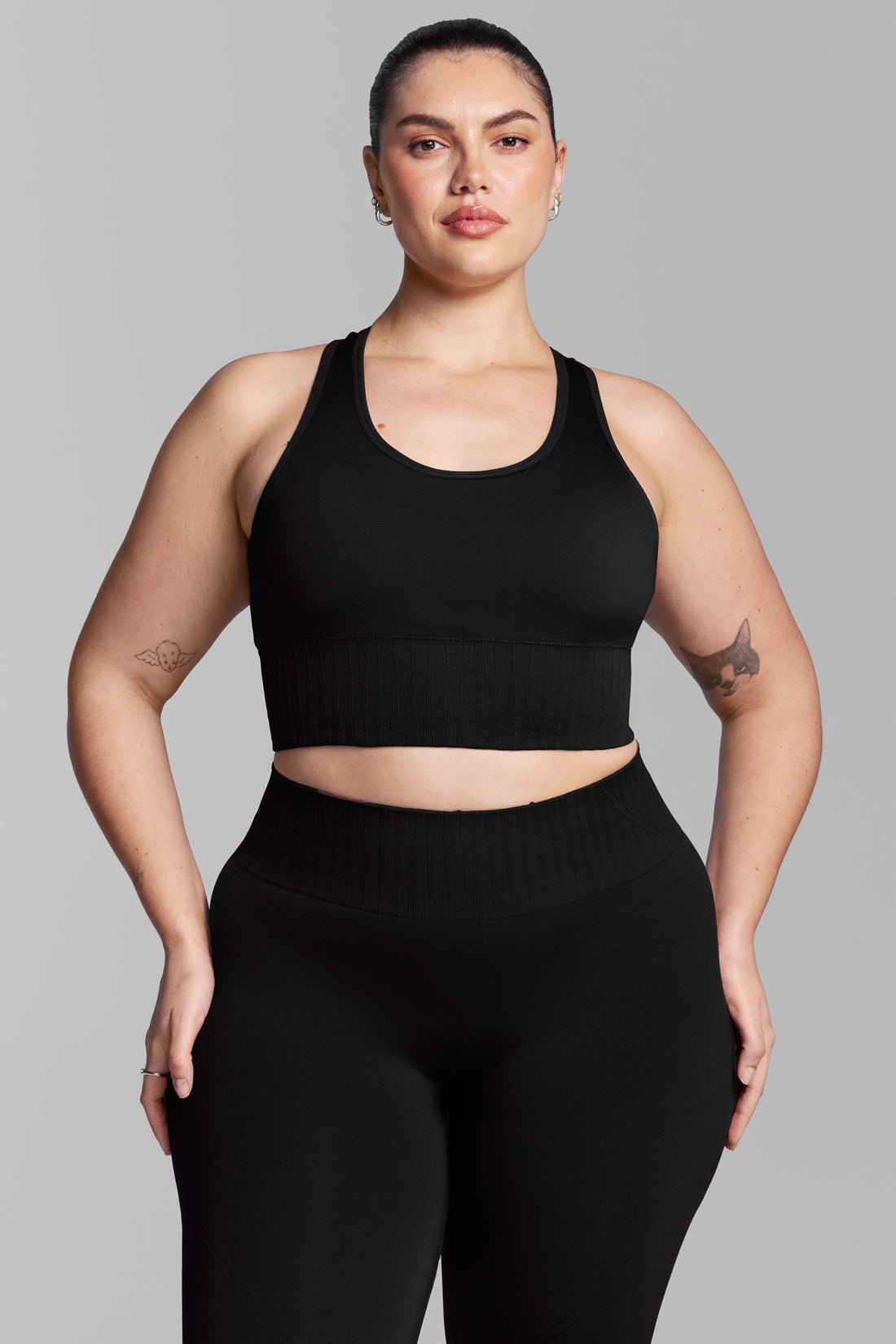 Black Seamless Leggings with Bum Scrunch