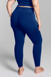 Lazuli Blue Seamless Leggings with Bum Scrunch