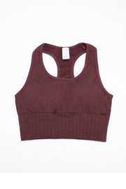Plum Seamless Racer Back Sports Bra