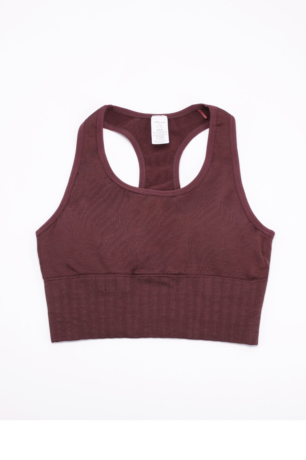 Plum Seamless Racer Back Sports Bra