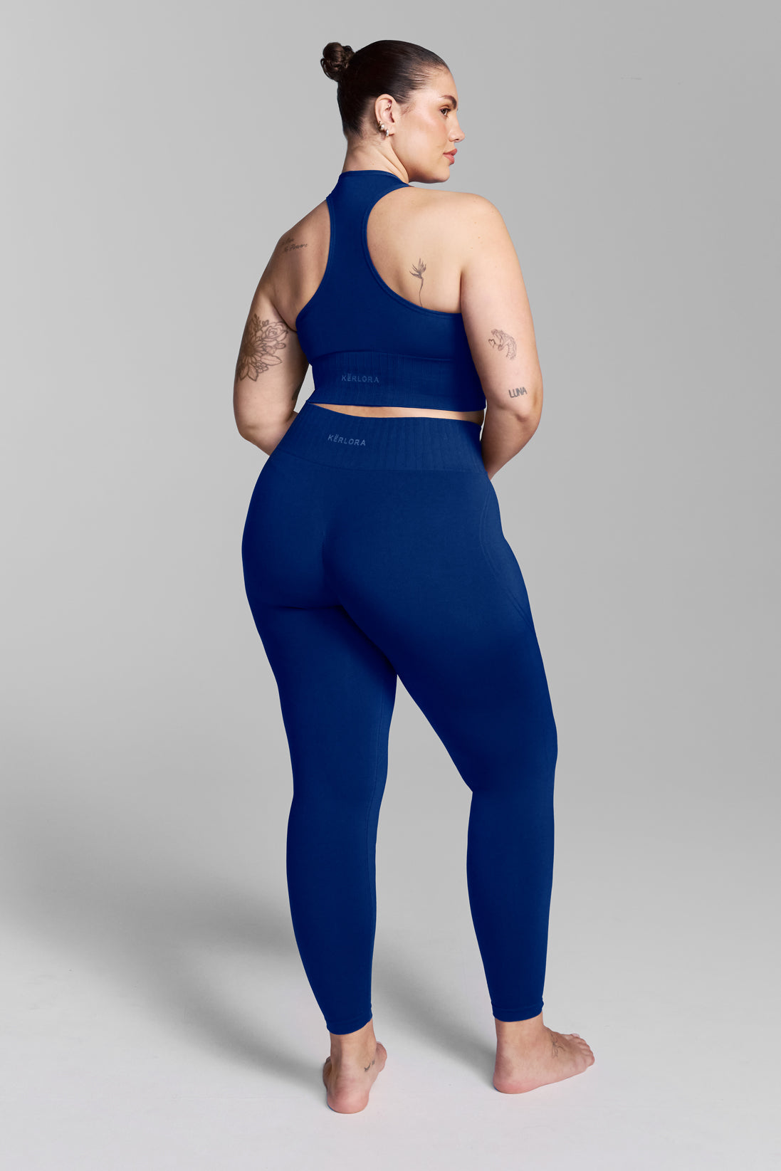 Lazuli Blue Seamless Racer Back Sports Bra