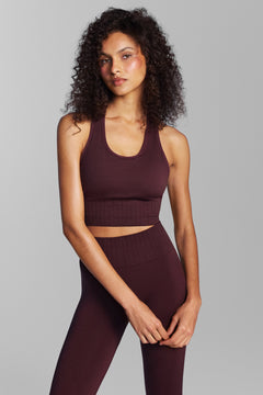 Plum Seamless Racer Back Sports Bra
