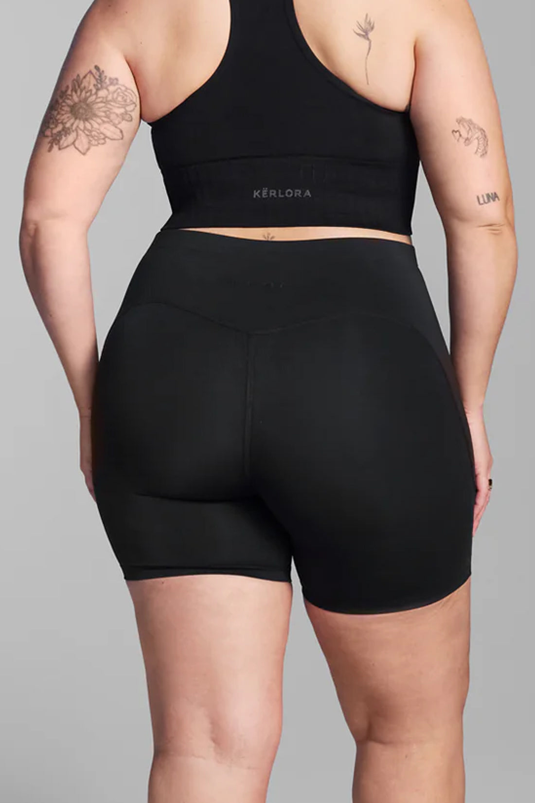 Black Wrap Waist Essential Shorts