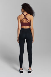 Bordeaux Strappy Back Sports Bra