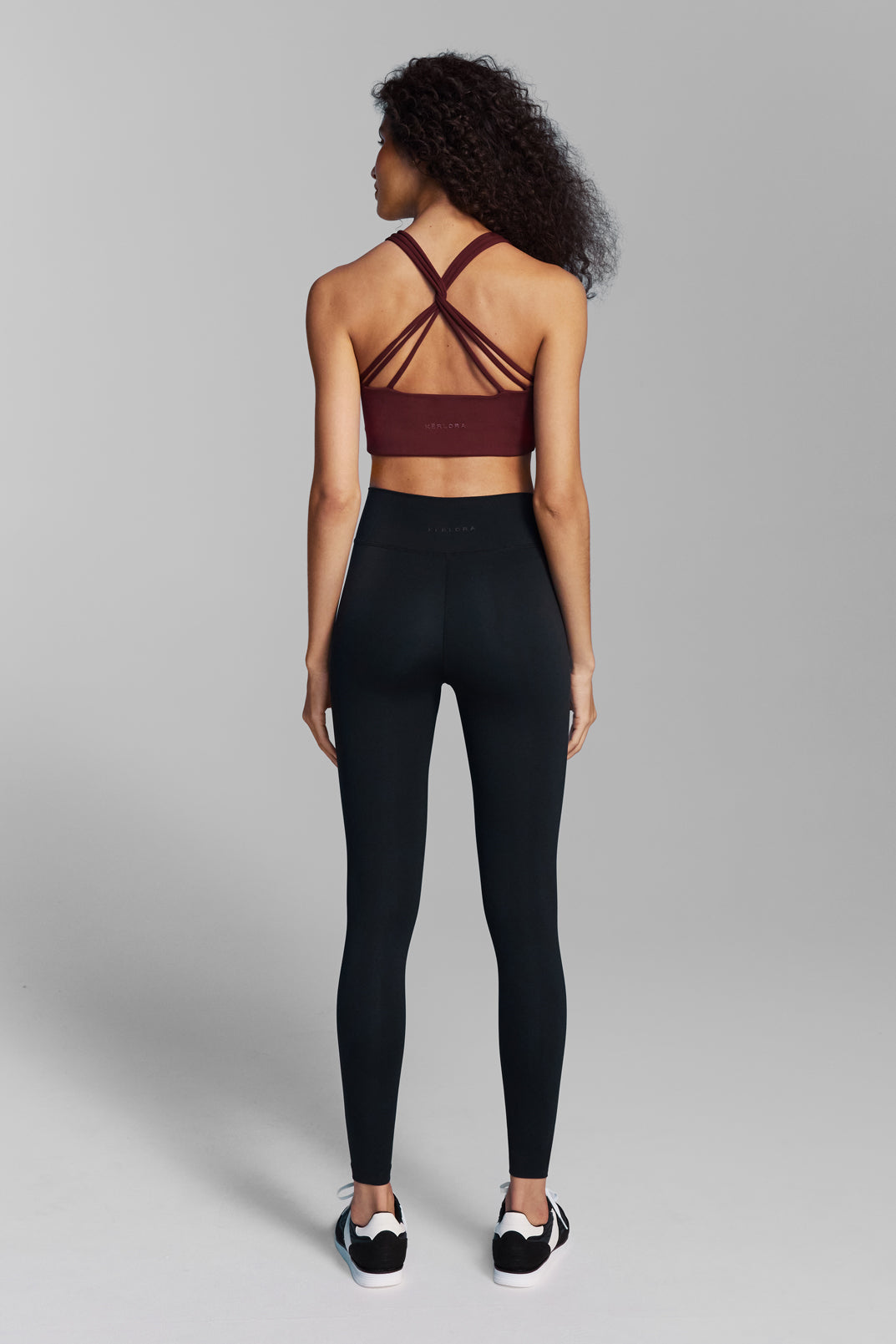 Bordeaux Strappy Back Sports Bra