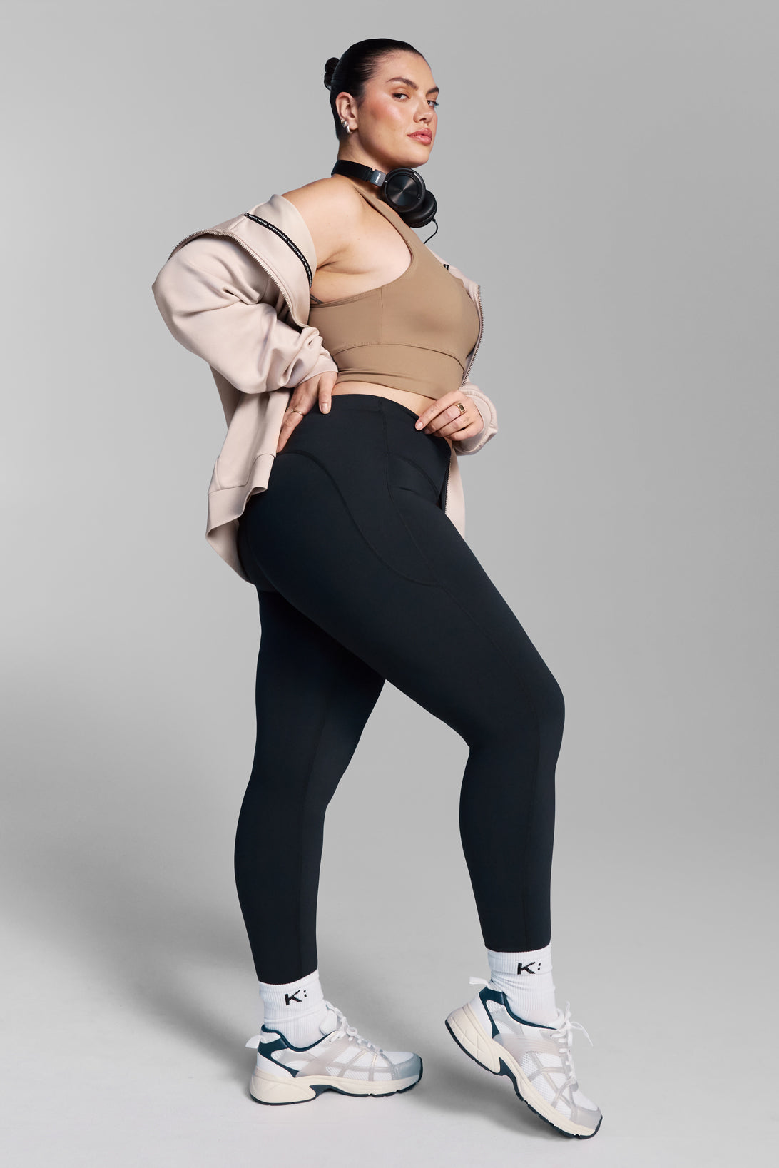 Black Wrap Waist Leggings