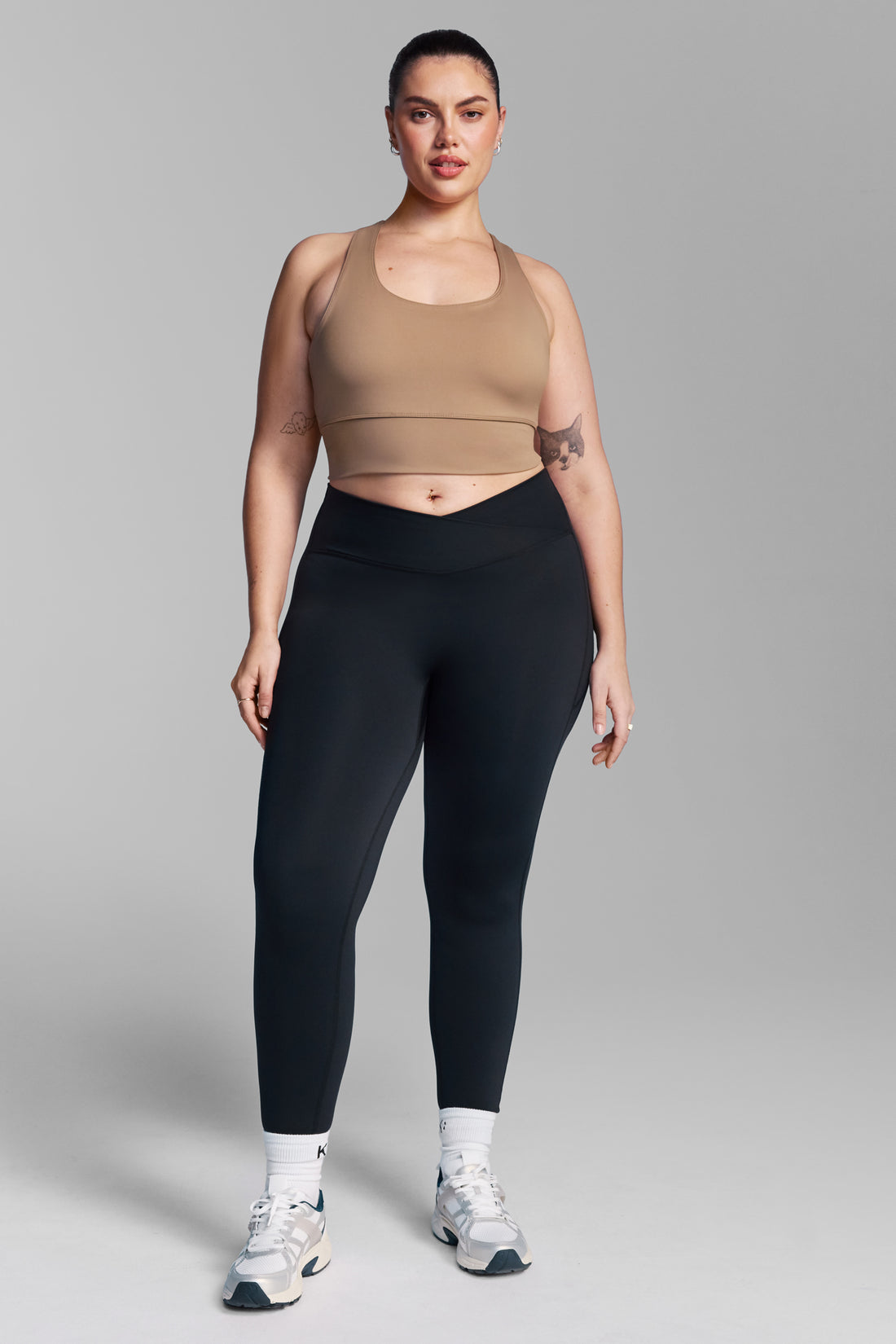 Black Wrap Waist Leggings